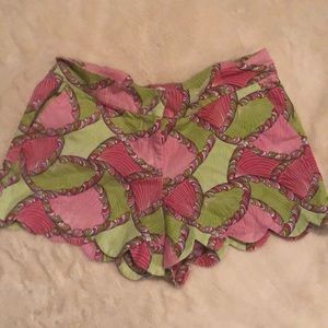 LN Crown & Ivy shorts pink and lime size 6